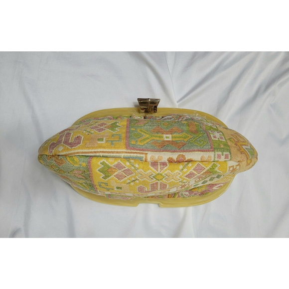 Vintage Ruth Saltz Tapestry Clutch Satin Lining NWT - Picture 8 of 10